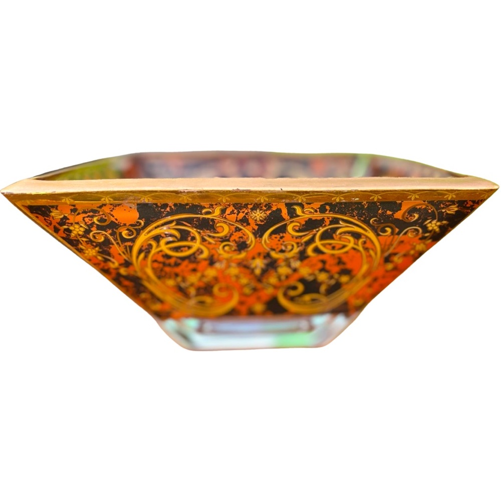 Hand painted gilded bowl